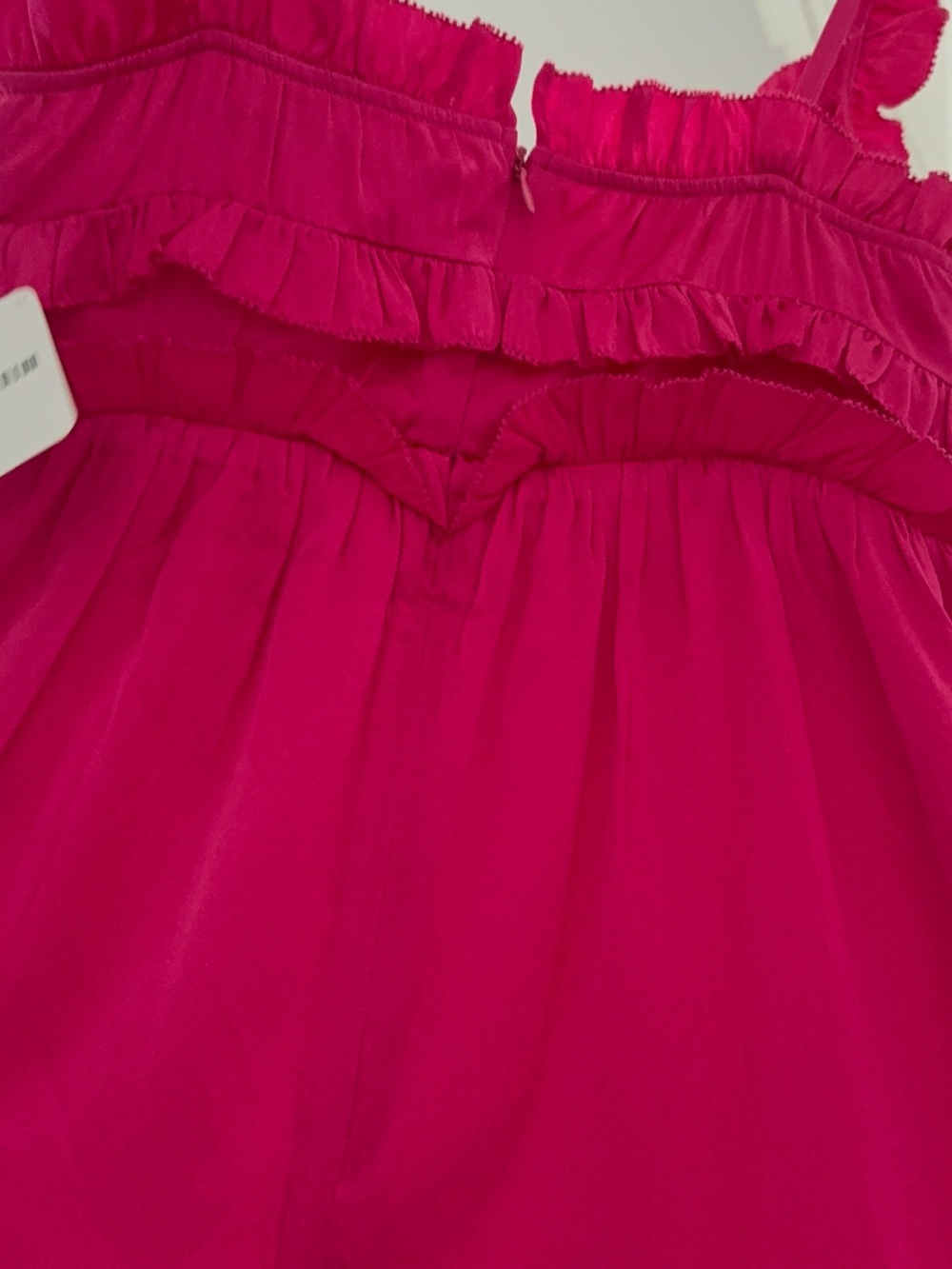 Free People Hansel & Gretel  Hot Pink medium Ruffle Tiered Midi Dress - Picture 5 of 8